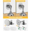 Magnetic Door Stop Holder 4 Pack - Door Stoppers Stainless