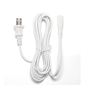 Omnihil (White) 5 Feet AC Power Cord Compatible with Brother XR3240 Computerized Sewing MAC hine