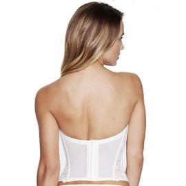 Dominique Women's Annabel Strapless Lace Longline Bridal Bra (32A-40D) #7749 - Ivory - 40B