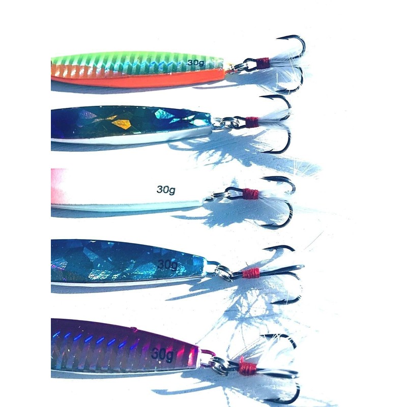 5 x 30g Fishing Lures Metal Slice Micro Jigs Lead
