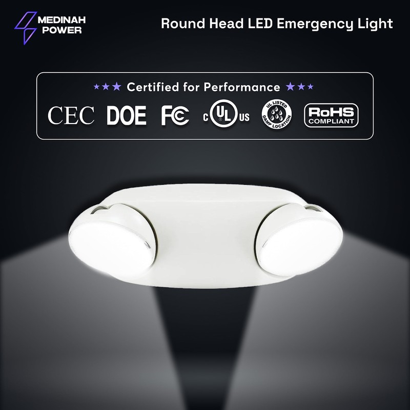 Medinah Power DH-EL-RD Led Emergency Light Emergency Light White