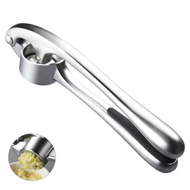 Knoblauchpresse,Knoblauchpresse Edelstahl,Garlic Press Knoblauch,Stainless Steel KnoblauchmüHle Presse,Presser SpüLmaschinenfest Wippe,Edelstahl-Knoblauchpresse,Ingwerpresse Knoblauchpresser