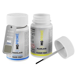 MG PRIME Autolack Lackstift Set für Honda NH823M Tinted Silver Metallic Basislack Klarlack je 50ml