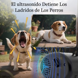 UTHBVSVK Dispositivo Ultrasónico Antiladridos, Dispositivos de disuasión para Perro Recargable, con 3 Modos de frecuencia, Dispositivo antiladridos para Perro casa Interiores y Exteriores