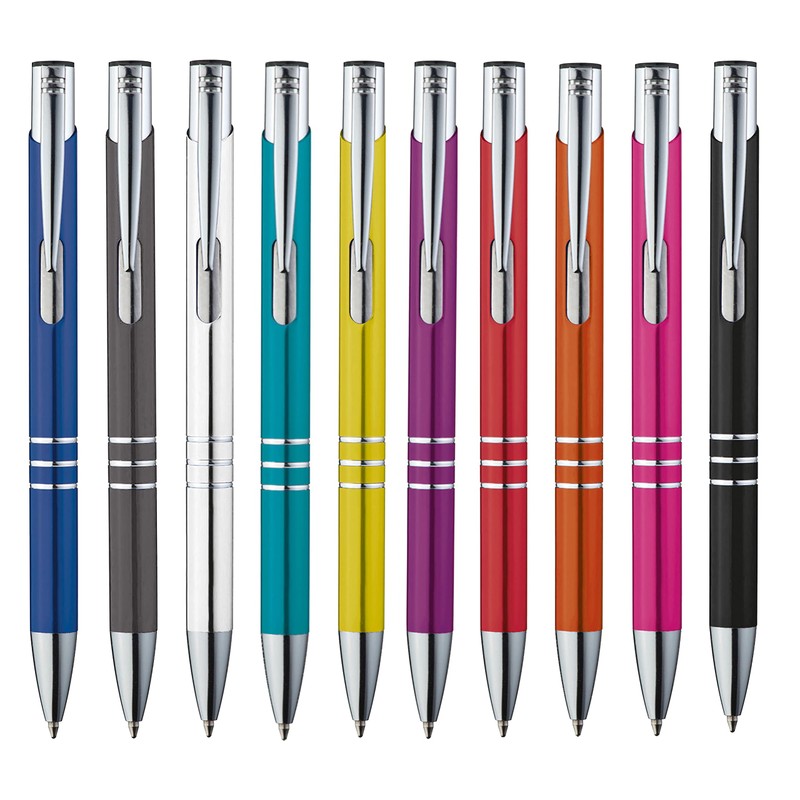 Libetui Pack of 10 High-Quality Metal Ballpoint Pens Colourful Ballpoint