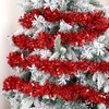 KIMOBER 20 Ft Christmas Tinsel Garland,Red Metallic Garland for Christmas