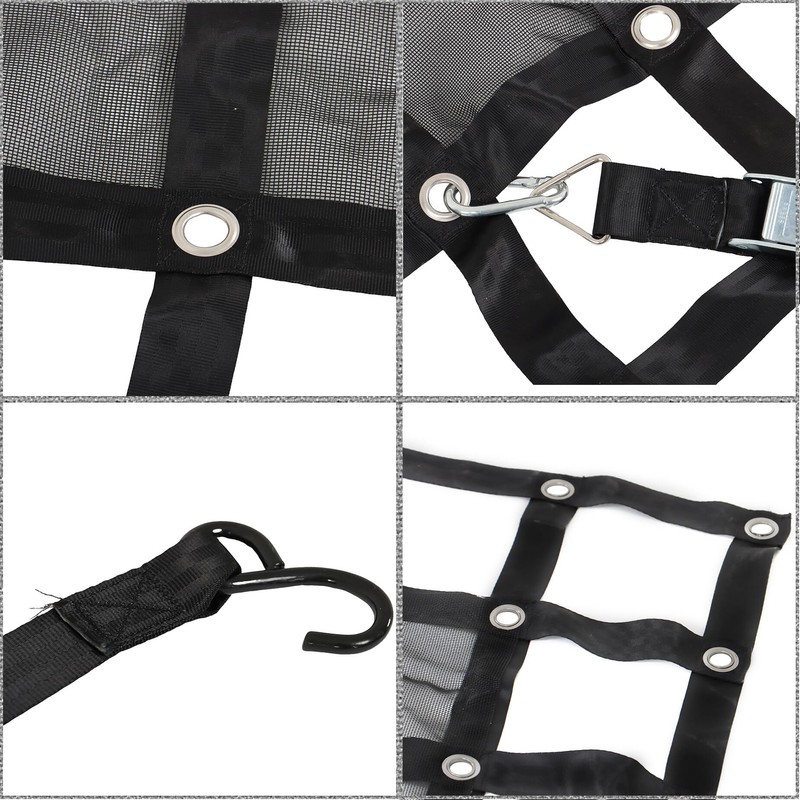 HOSTIC 6.75FT x 8FT Heavy Duty Cargo Net Adjustable Trailer