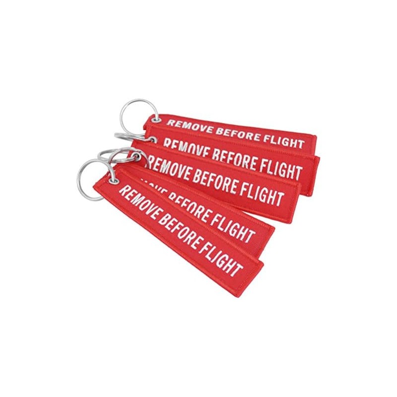 DayCount - Llavero bordado con texto en inglés"Remove before flight"