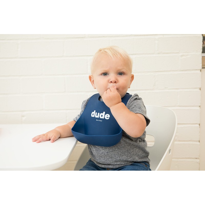 Bella Tunno Wonder Babero de silicona ajustable para niños, duradero