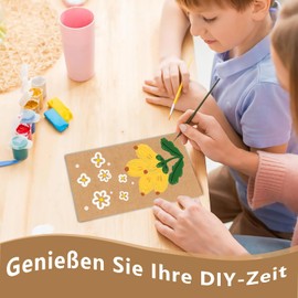 Pack of 100 A6 Kraft Paper Cards, 14.6 x 9.6 cm Index Cards A6, Print Postcards, Blank Cards for DIY Greeting Cards, Wedding Cards (Brown + White)