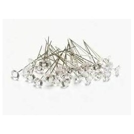 Crystal Clear Diamond Pixie Corsage / Boutonniere Pins 3/4" 100pcs
