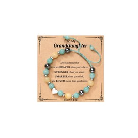 Mother Daughter Bracelets To My Daughter Bracelet from Mom Bead Bracelet Daughter Granddaughter Gifts from Mom Christmas Gifts for Women Stocking Stuffers