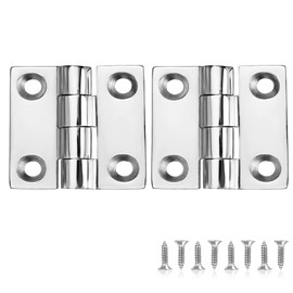 ODYSUNRAL Heavy Duty Boat Hinges Stainless Steel Marine Grade, 1.5 inch x 1.5 inches (38mm X 38 mm), No Noise, 316 Stainless Steel with Screws (2 PCS)