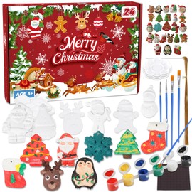 Aitsite Advent Calendar 2024 Children, Advent Calendar Girls Painting, 24 Pieces Christmas Theme Painting Set, Advent Calendar Girls Crafts for Christmas Gifts for Boys and Girls