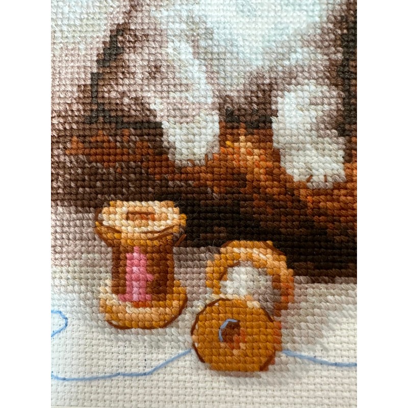 Riolis 1811 Cat with Kitten Counted Cross Stitch Kit, Cotton,