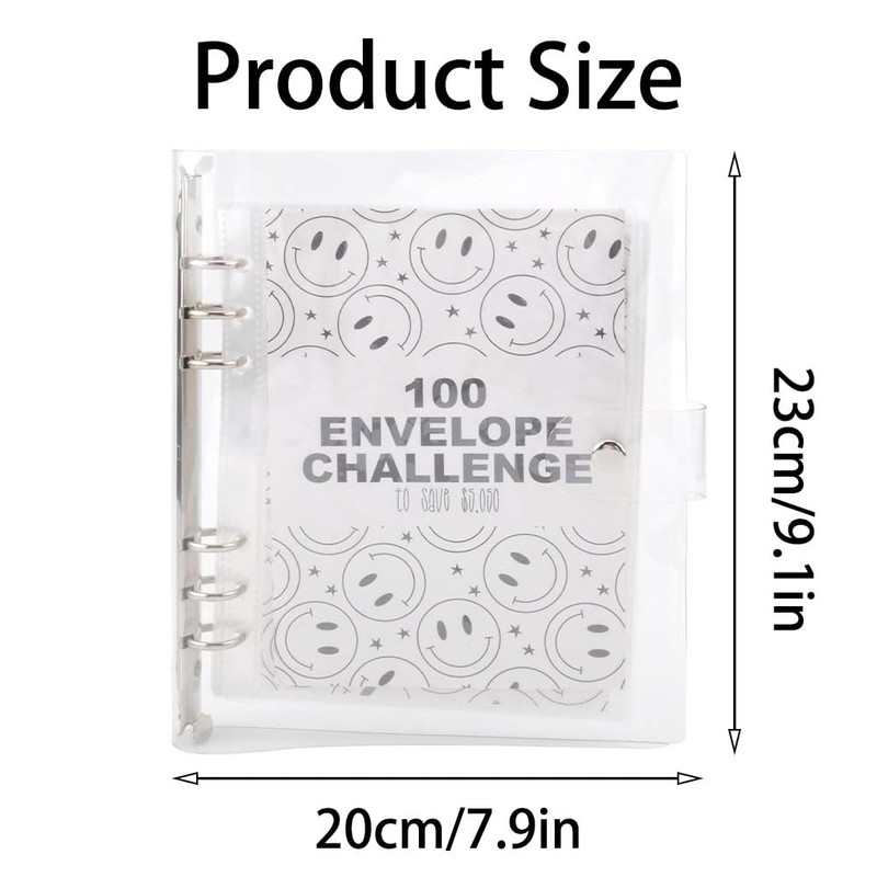 100 Envelope Challenge Binder, Cash Saving Challenge Box Set, Cash