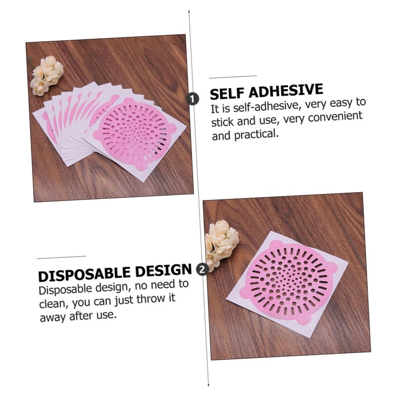 SEWACC Toilet Drain Hole Filtering Sticker Set 20pcs Anti-Blocking Hair