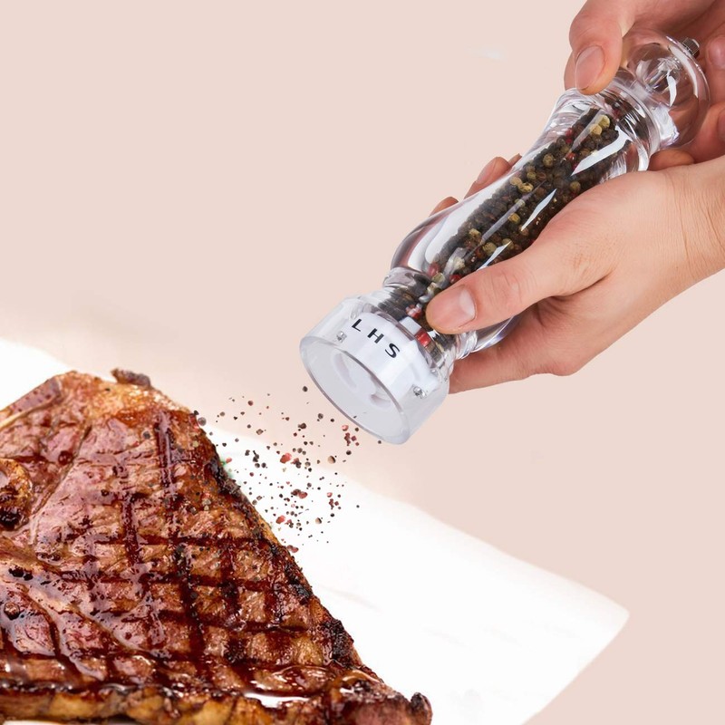 LHS Pepper Mill Grinder Salt Grinder Peppercorn Grinders with Adjustable