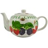 Lesser and Pavey 23cm Orchard Fruits Fine China Teapot, White