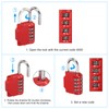 PATIKIL 3 Inch Long 4 Digit Combination Padlock, Waterproof Zinc