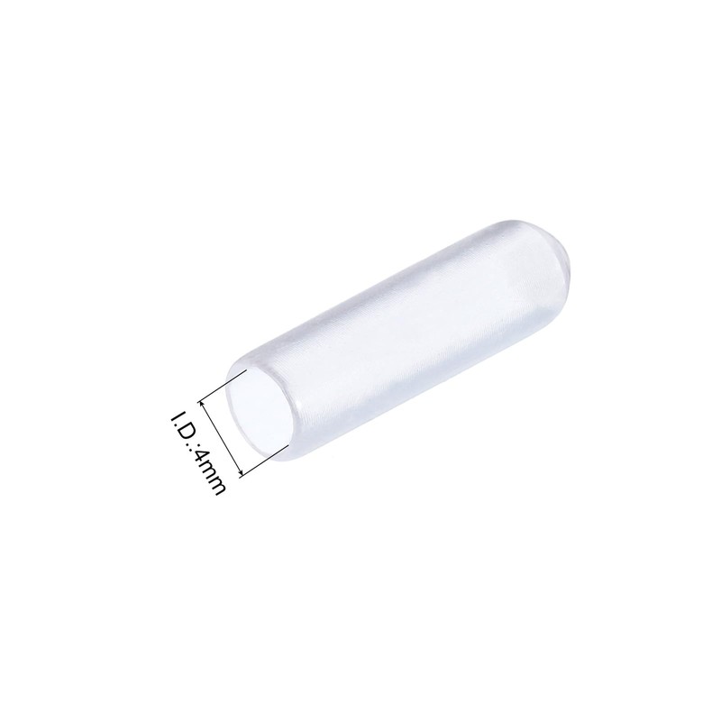 uxcell 80pcs Rubber End Caps 4mm ID PVC Vinyl Round