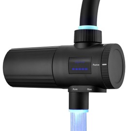 HOMELODY Water Filter Drinking Water for Kitchen, Removes Chlorine, Heavy Metals & Limescale, Improves Taste, 12 x Adapters, Blue Light & 1 Filter Included, Water Filter Tap 3.0 with LED Indicator