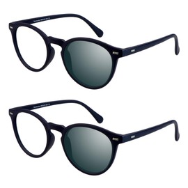 YEIN Gift Package 2 Pairs Of Bifocal Reading Glasses, Photochromic Gray Sunglasses, +0.75/+3.25 Magnification for Men/Women