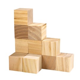 Wooden Blocks, 12 Pieces 5 Cm Wooden Square Blocks, Wooden Cubes, Wooden Cube Blocks, Puzzle Making, Crafts and DIY Projects