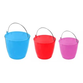 mdj Cubeta De Plástico Pack Con 3 Cubetas De Tamaño Diferente