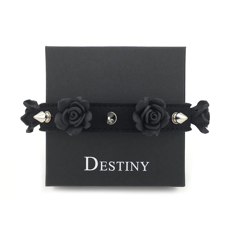 Destiny Love Handmade Rose Flower Choker Collar Necklace Velvet Necklace