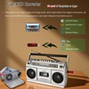 Retro Classic 80s Style Portable Boombox with Cassette Player Recorder,