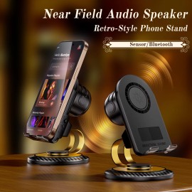 XO Wireless Audio Bluetooth Speaker W/ Charger Phone Holder Stand 360° Revolve