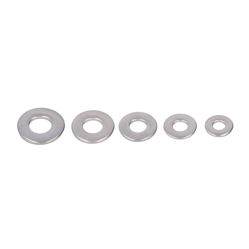 250PCS Flat Washer Kit Stainless Steel 5 Specifications Anti Corrosion