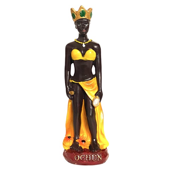 Gigi's Classy Kids 5in Inch Orisha Oshun Statue Ochun Sculpture Santeria Yoruba African Goddess Imagen