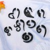 Q-XIAOKEAI 8 Pairs 16G Spiral Fake Gauges Acrylic Ear Tapers