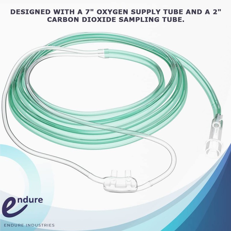 Endure CO2 Sampling Nasal Cannula, Cloud Prong ETCO2 Cannula (Pack