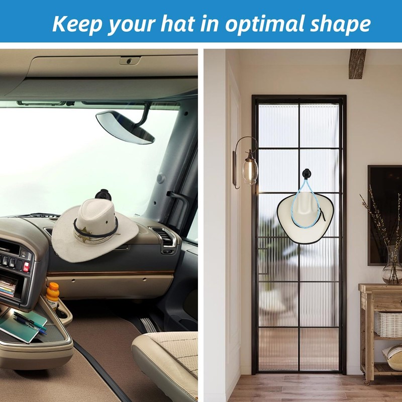 Nexlynk 2 Pack Cowboy Hat Holder for Cars Trucks, No
