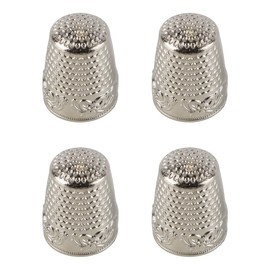 Nicear Sewing Thimble 4Pcs Metal Copper Finger Protector Finger Shield Rings Fingertip Quilting Craft Notions Supplies Needlework Guard Tools For Diy Hand-Working Knitting