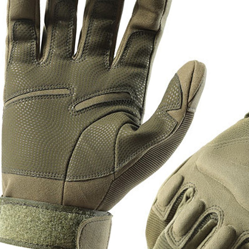 Protective Gloves Full Finger M Size Microfiber Leather Breathable Wind