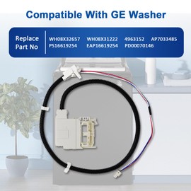 WH08X32657 WH08X31222 Washer lid lock and harness for GE, replaces 4963152 AP7033485 PS16619254 EAP16619254 PD00070146
