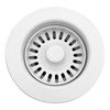 TGEOND White Kitchen Sink Drain Assembly, 3-1/2 inch Polymer Kitchen