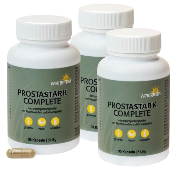 Wellpursan Prostastark Complete – 3 x 90 Stück Prostata Kapseln