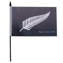 New Zealand Fern Table Flag 5'' x 8'' plastic stick and base