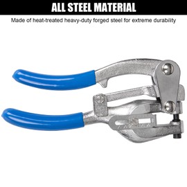 Metal Hole Punch Tool Set - Professional Heavy Duty Hole Punch for Metal - Hand 3/32in to 9/32in for Aluminum, Brass and Steel Sheet Metal with Storage Box - Blue