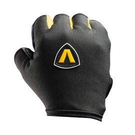 Verri | Guantes para Gym en Piel de Res para Seguridad y protección de Manos y muñeca en Entrenamiento en Gimnasio, Rutina con Pesas, Negro, M