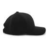 Pacific Headwear Standard M2 Performance Hook-and-Loop Adjustable Cap, Black