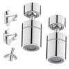 2Pcs Tap Adapter for Kitchen Sink, 360°Swivel Faucet Extender Aerator,