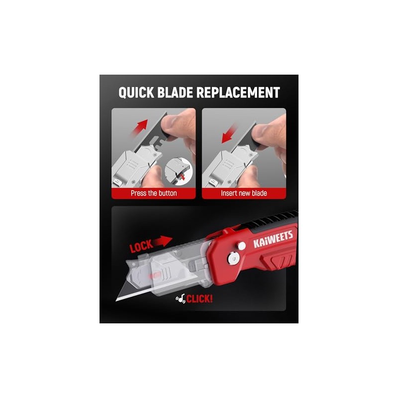 KAIWEETS Replacement Blades for KUF01 Utility Knife and Scraper, 50pcs