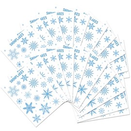 300 Pcs Snowflake Stickers 20 Sheets Winter Snowflake Decals Self Adhesive Stickers for Christmas Holiday DIY Craft Envelope Sealing Greeting Cards Scrapbooking Gifts Decorations