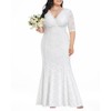 Plus Size Wedding Dress Bride White Women Lace Bridal Shower